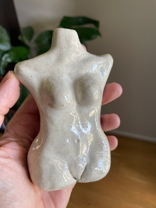 Ceramic female form figurine